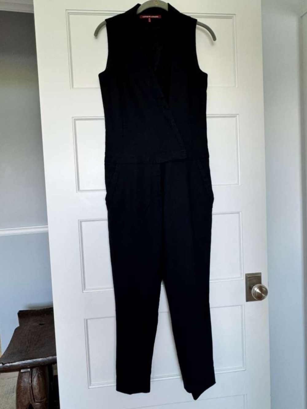 Comptoir des Cotonniers Black Sleeveless Tailored Jumpsuit Size 34